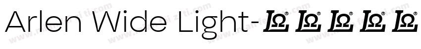 Arlen Wide Light字体转换